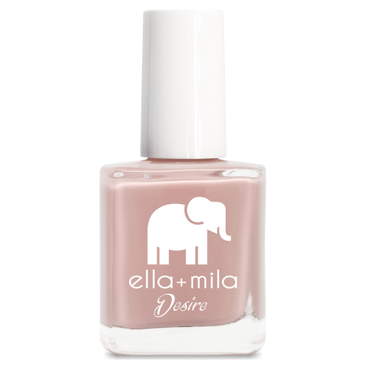 Desert Suede warm nude brown nail polish bottle – ella+mila Desire