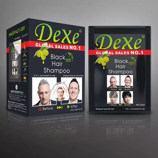 Dexe Black Hair Shampoo 10 PCS Sachet