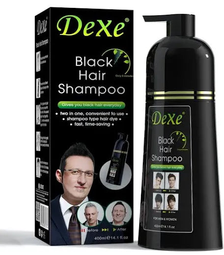 Dexe Shampoo for Black Hair 400 ml Instant Dark Hair Dye