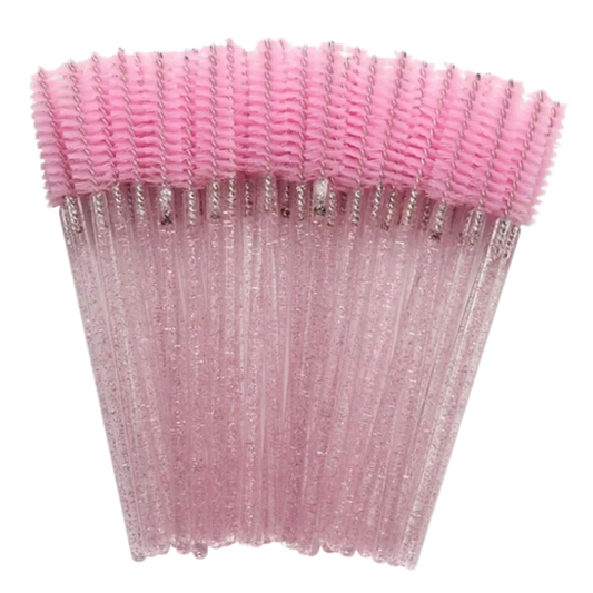 Disposable Glitter Mascara Wands - Baby Pink