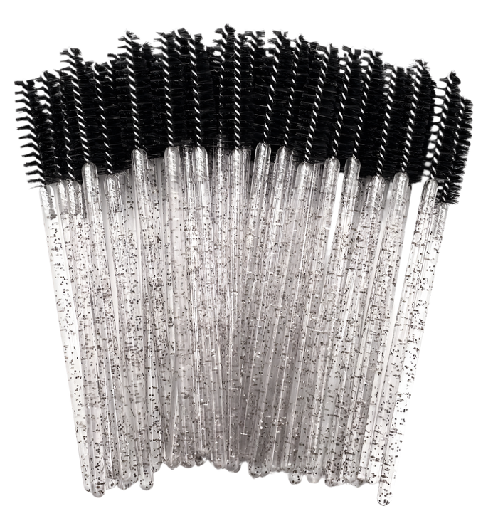 Disposable Glitter Mascara Wands - Black