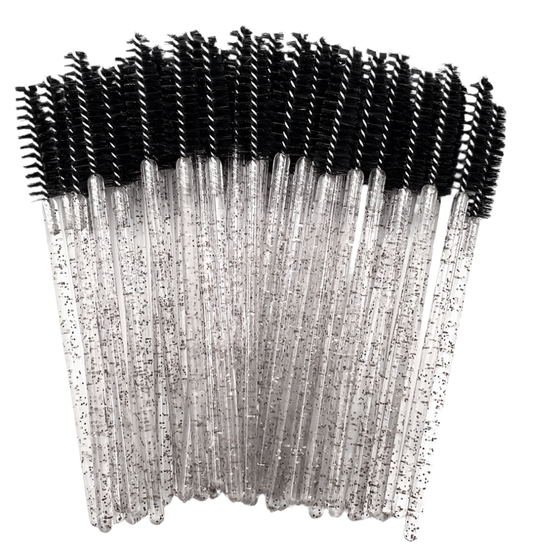 Disposable Glitter Mascara Wands - Black
