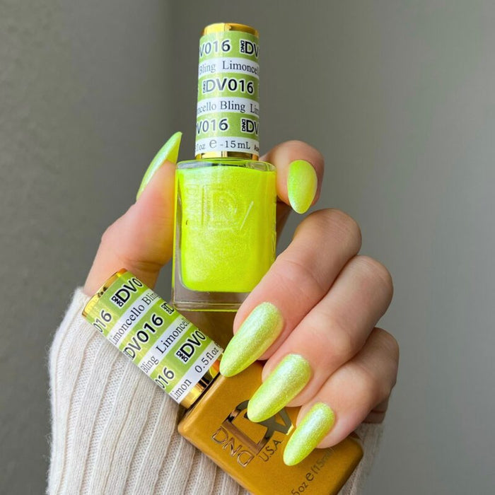 DND Diva Gel & Nail Polish - Limoncello Bling #016