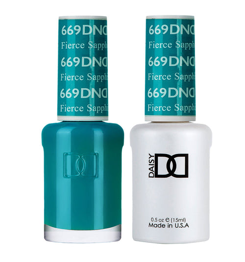 DND Gel Nail Polish Duo 669 - Fierce Sapphire