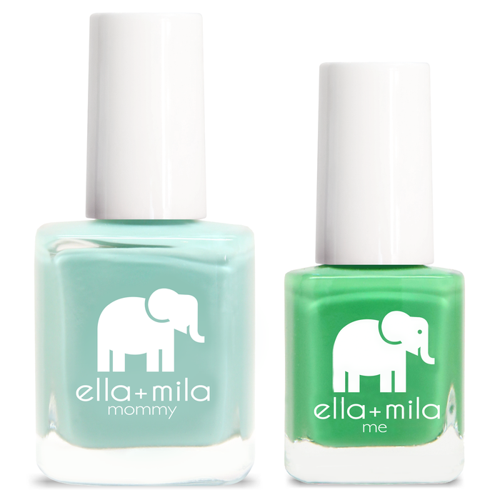 Mommy & Me set: Don't Be Blue and Tropical Jungle nail polish bottles – ella+mila
