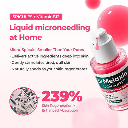 Dr. Melaxin Cemenrete Cyano Pink Spicule Serum 30ml دكتور ميلاكسين سيمينريتي سيانو بينك سباكيول سيروم - Princess Cosmetics Qatar