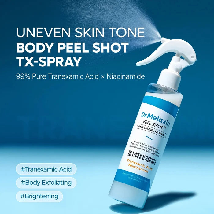 Dr. Melaxin Peel Shot Exfoliating TX - Spray 200ml بخاخ دكتور ميلاكسين بيل شوت المقشر - Princess Cosmetics Qatar