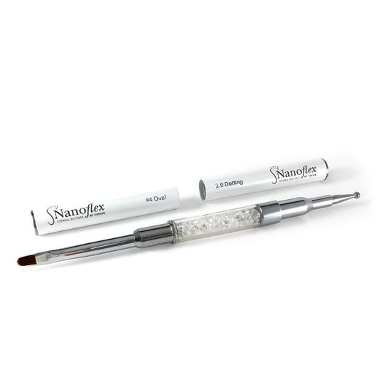 Dual Ended Applicator #4 Oval Brush and Tool | NanoFlex