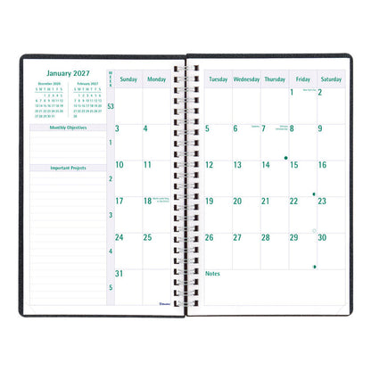 DuraFlex Weekly/Monthly Appointment Book, 2027, 13 Months Black C5910V.81T-27 Blueline#color_black