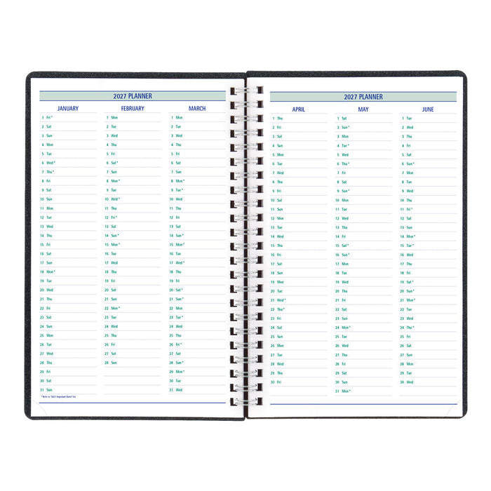 DuraFlex Weekly/Monthly Appointment Book, 2027, 13 Months Black C5910V.81T-27 Blueline#color_black