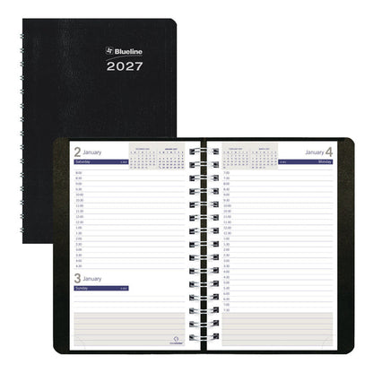 Blueline DuraGlobe™ Daily Appointment Book, 2027, Black C210.21T-27