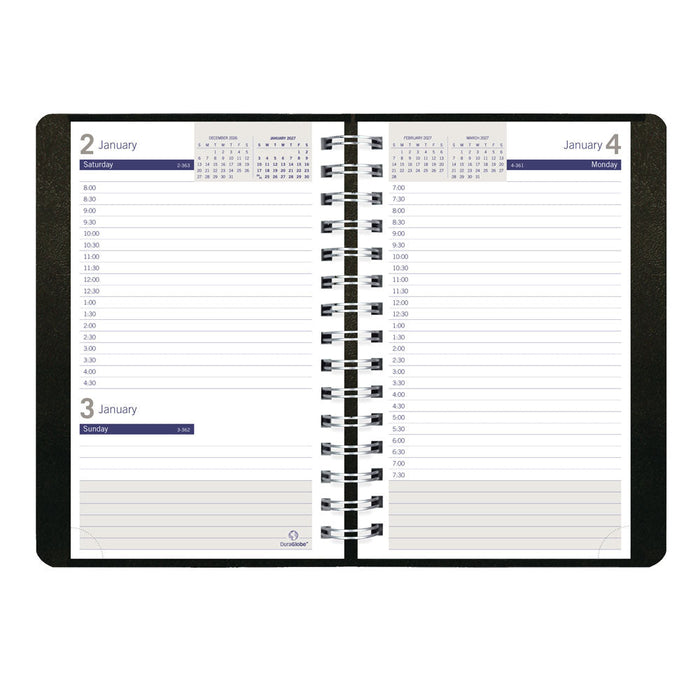Blueline DuraGlobe™ Daily Appointment Book, 2027, Black C210.21T-27