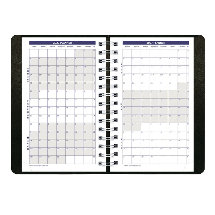Blueline DuraGlobe™ Daily Appointment Book, 2027, Black C210.21T-27