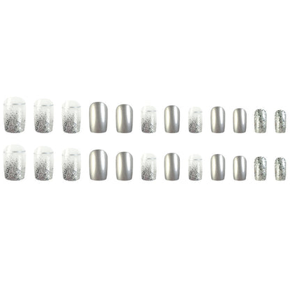 Elegant silver glitter