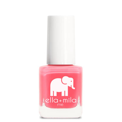 Ella's Pick bright pink coral nail polish bottle – ella+mila