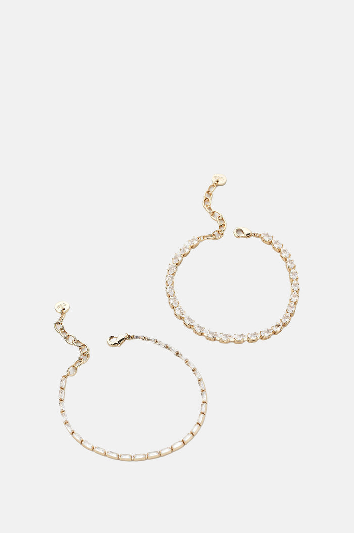 Olive and Piper Esther Gold Bracelets.