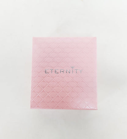 Eternity Half Hoop Silver Crystal Stud Earrings