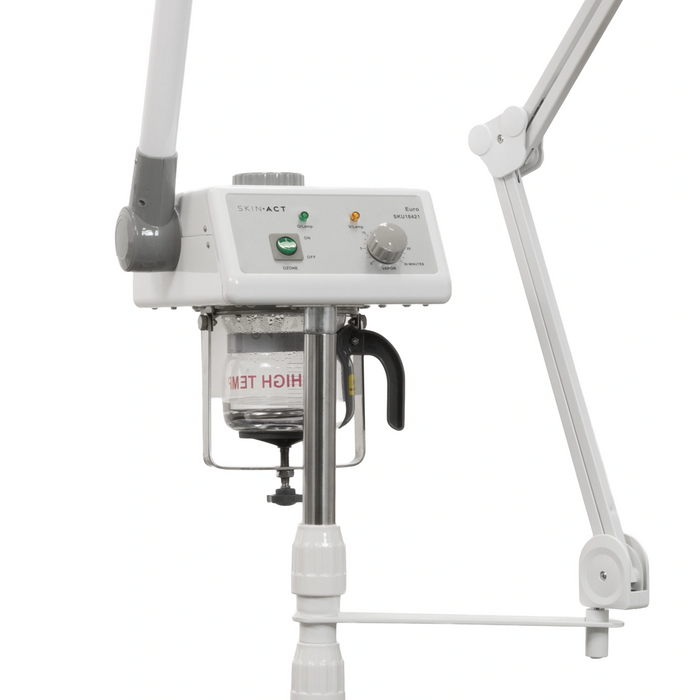 Euro Facial Steamer With Aroma Therapy + LED Magnifying Lamp