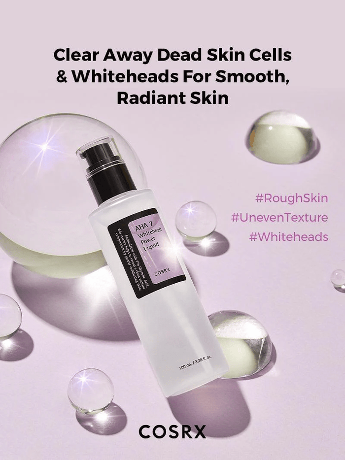 Cosrx AHA 7 Whitehead Power Liquid 100ml سائل كوسركس AHA 7 وايت هيد باور - Princess Cosmetics Qatar