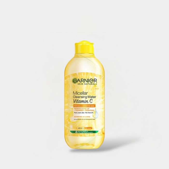Garnier Micellar Cleansing Water with Vitamin C 400ml ماء غارنييه ميسيلار المنظف مع فيتامين سي - Princess Cosmetics Qatar