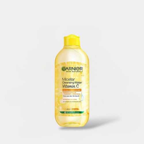 Garnier Micellar Cleansing Water with Vitamin C 400ml ماء غارنييه ميسيلار المنظف مع فيتامين سي - Princess Cosmetics Qatar