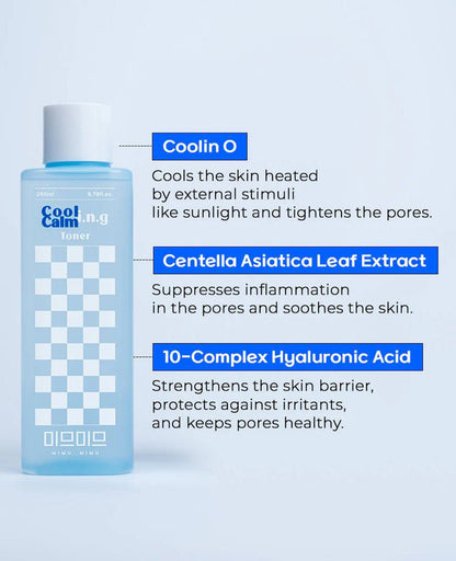 Mimu Mimu Cooling Calming i.n.g Toner 260ml مينو ميمو تبريد مهدئ i.n.g تونر - Princess Cosmetics Qatar