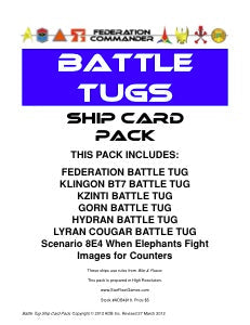 Federation Commander: Battle Tug Ship Card Pack