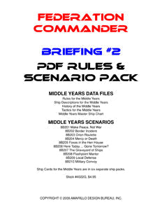 Federation Commander: Briefing #2 Rules & Scenario Pack G