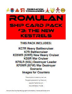 Federation Commander: Romulan Ship Card Pack #3