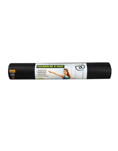 Fitness Mad Warrior Yoga Mat II 4mm with textured surface and Warrior II label