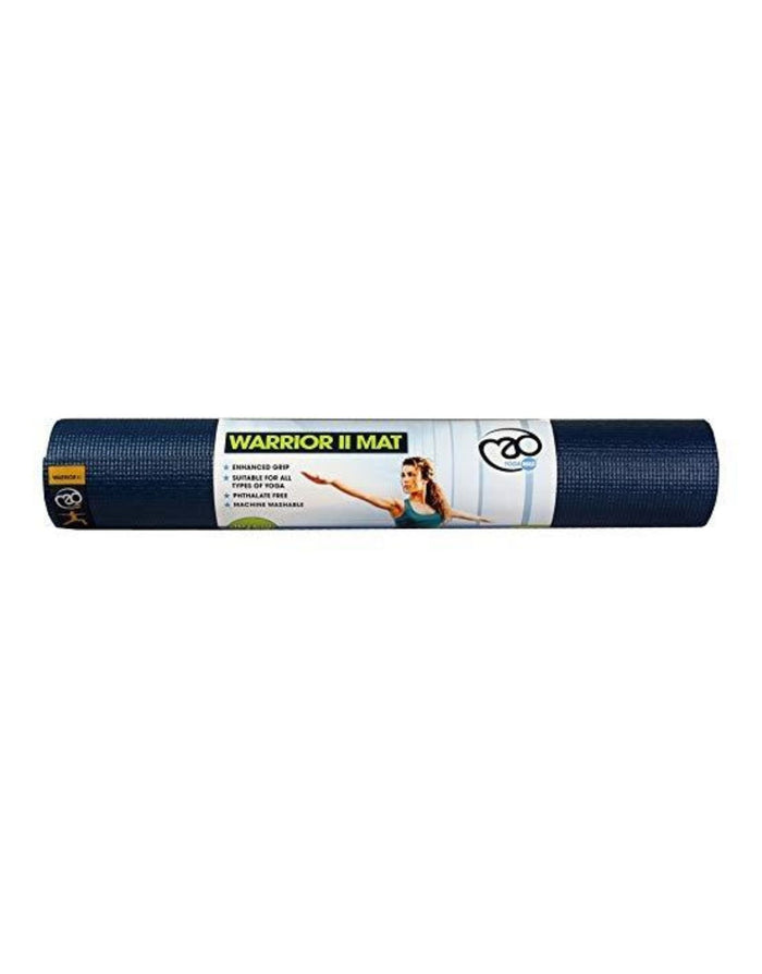Navy blue Fitness Mad Warrior Yoga Mat II 4mm with textured surface