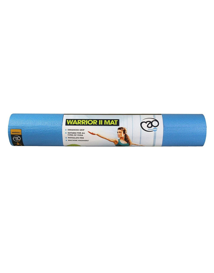 Fitness Mad Warrior II yoga mat with warrior pose label