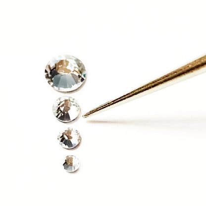 Flatback Gems ~ Round Various Sizes in AB and Clear | Koko & Claire