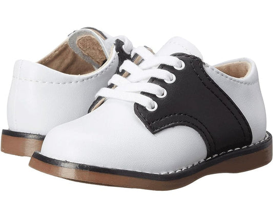 Footmates White/Black Cheer Saddle Oxfords