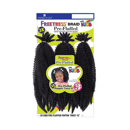 Freetress Kids Pre Fluffed Poppin' Twist 12" 3x