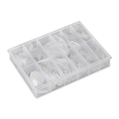 Full Cover Ballerina - Clear Nail Tips - 360 Tips   Naio Nails