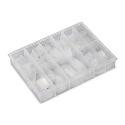 Full Cover Classic Square - Matte Clear Nail Tips - 360 Tips   Naio Nails