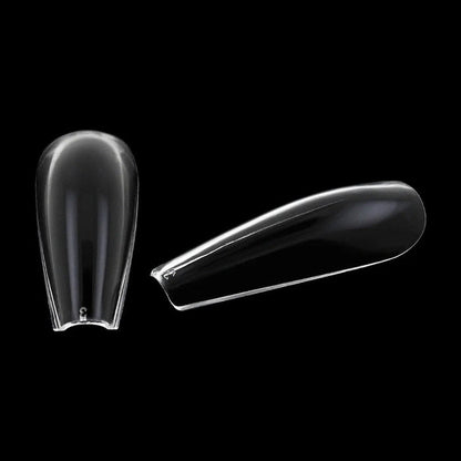 Full Cover Long Ballerina - Clear Nail Tips - 360 Tips   Naio Nails
