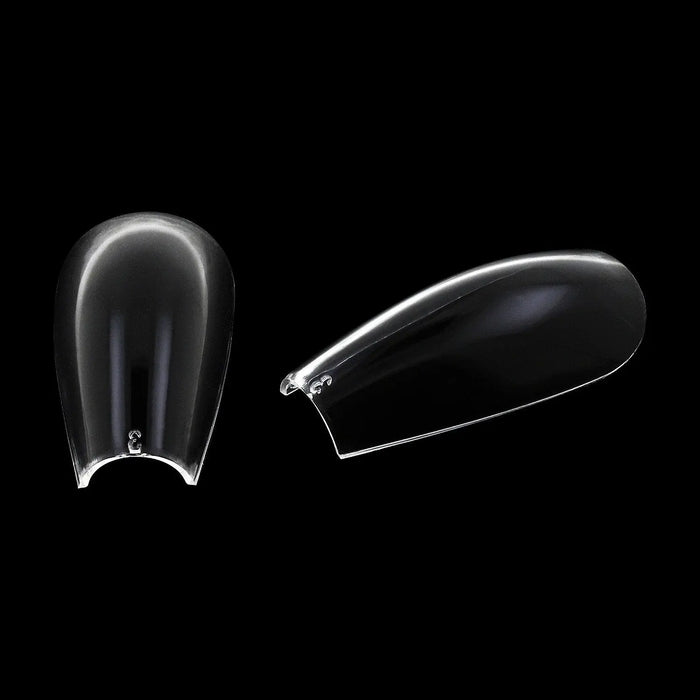 Full Cover Pre-Pinched Ballerina - Clear Nail Tips - 360 Tips   Naio Nails