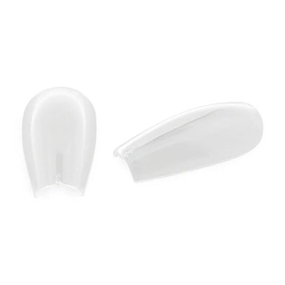 Full Cover Pre-Pinched Ballerina - Clear Nail Tips - 360 Tips   Naio Nails