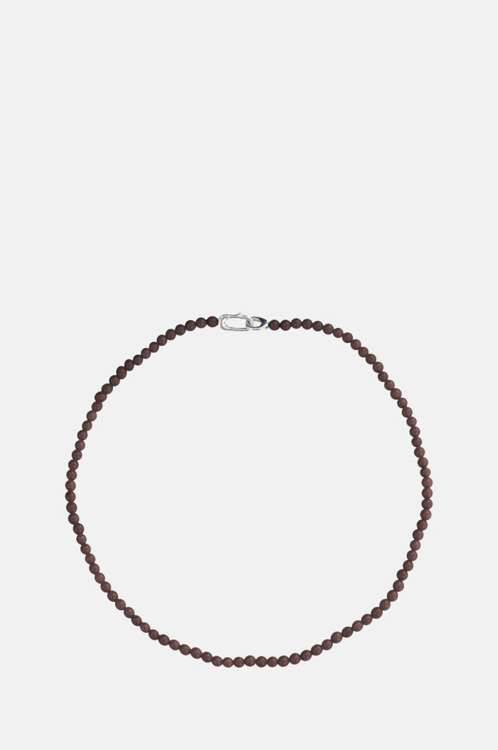Annika Inez Garnet Beaded Collar Necklace.
