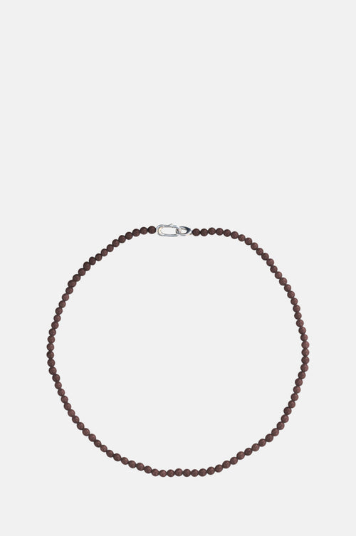 Annika Inez Garnet Beaded Collar Necklace.