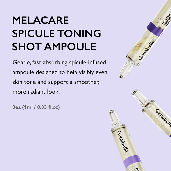 Genabelle Melacare Spicule Toning Shot Ampoule (1ml * 3ea) أمبولات جينابل ميلاكير سبيكول تونينغ شوت - Princess Cosmetics Qatar