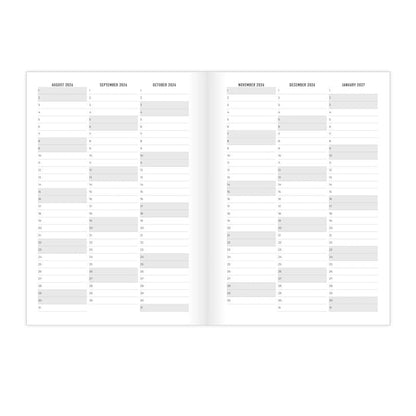 Letts A5 Planners Timeless Layout #color_gingham-coral
