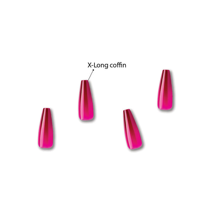 #Gjc07 Gold Finger Jelly Color Nails 24 Pcs