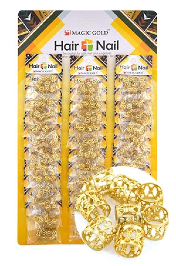 Gold and silver Hair & Nail Ring Pin - Braids Accessories Ring