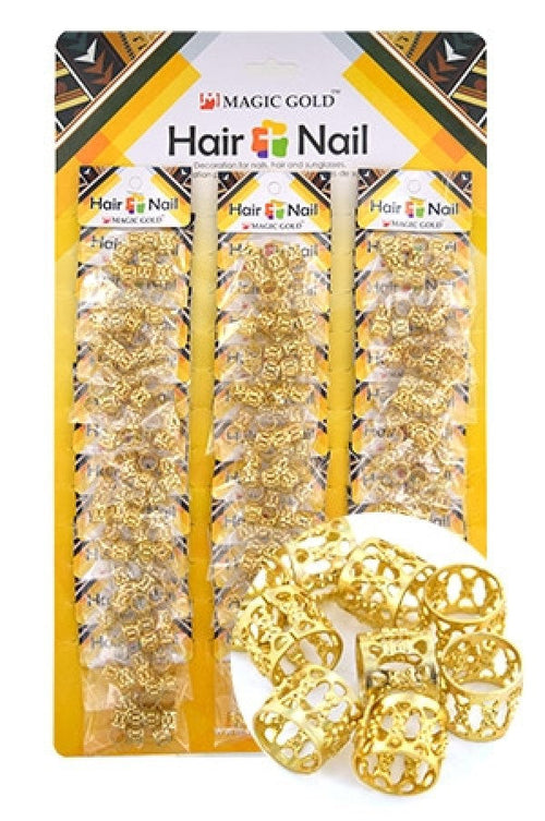 Gold and silver Hair & Nail Ring Pin - Braids Accessories Ring