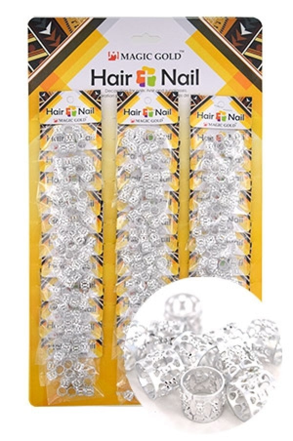 Gold and silver Hair & Nail Ring Pin - Braids Accessories Ring