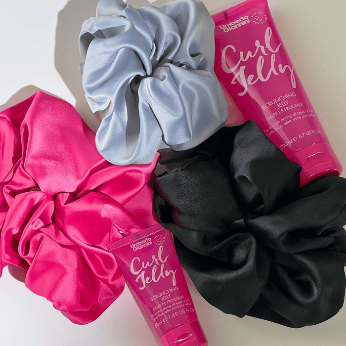 Grey Pillow Scrunchie