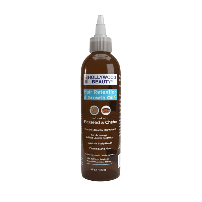 Hair Retention & Growth Oil infused with Flaxseed and Chebe - 4 fl oz
